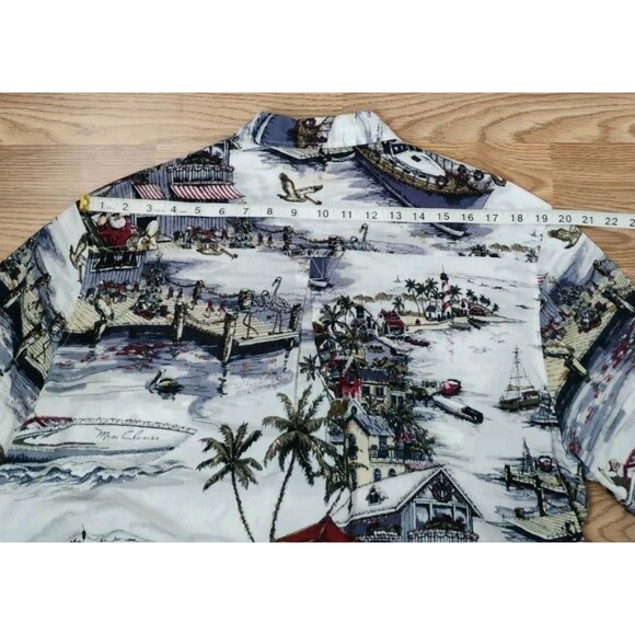 Hawaiian Santa Boats Christmas Shirt Clearwater Outfitters XL - Picture 7 of 16